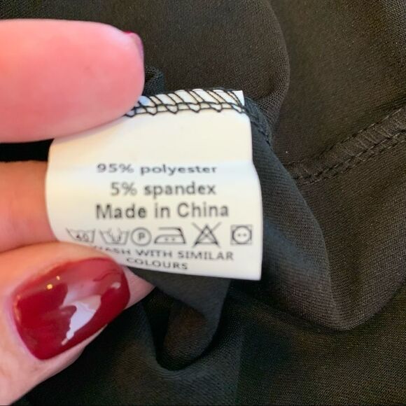 YOINS Black Metallic Wrap Dress Size Small - Picture 9 of 10